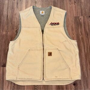 Carhartt Canvas Vest Heavy Duty Work Outdoor Size L